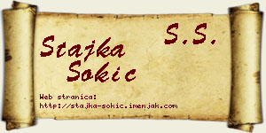 Stajka Sokić vizit kartica